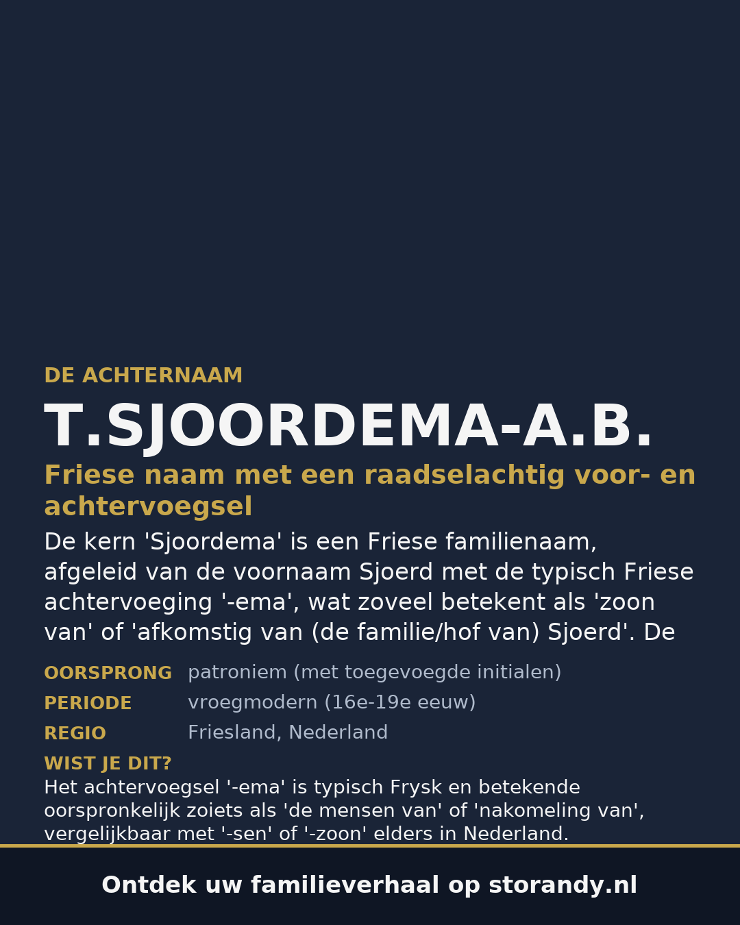 Familiewapen van de achternaam T.SJOORDEMA-A.B.