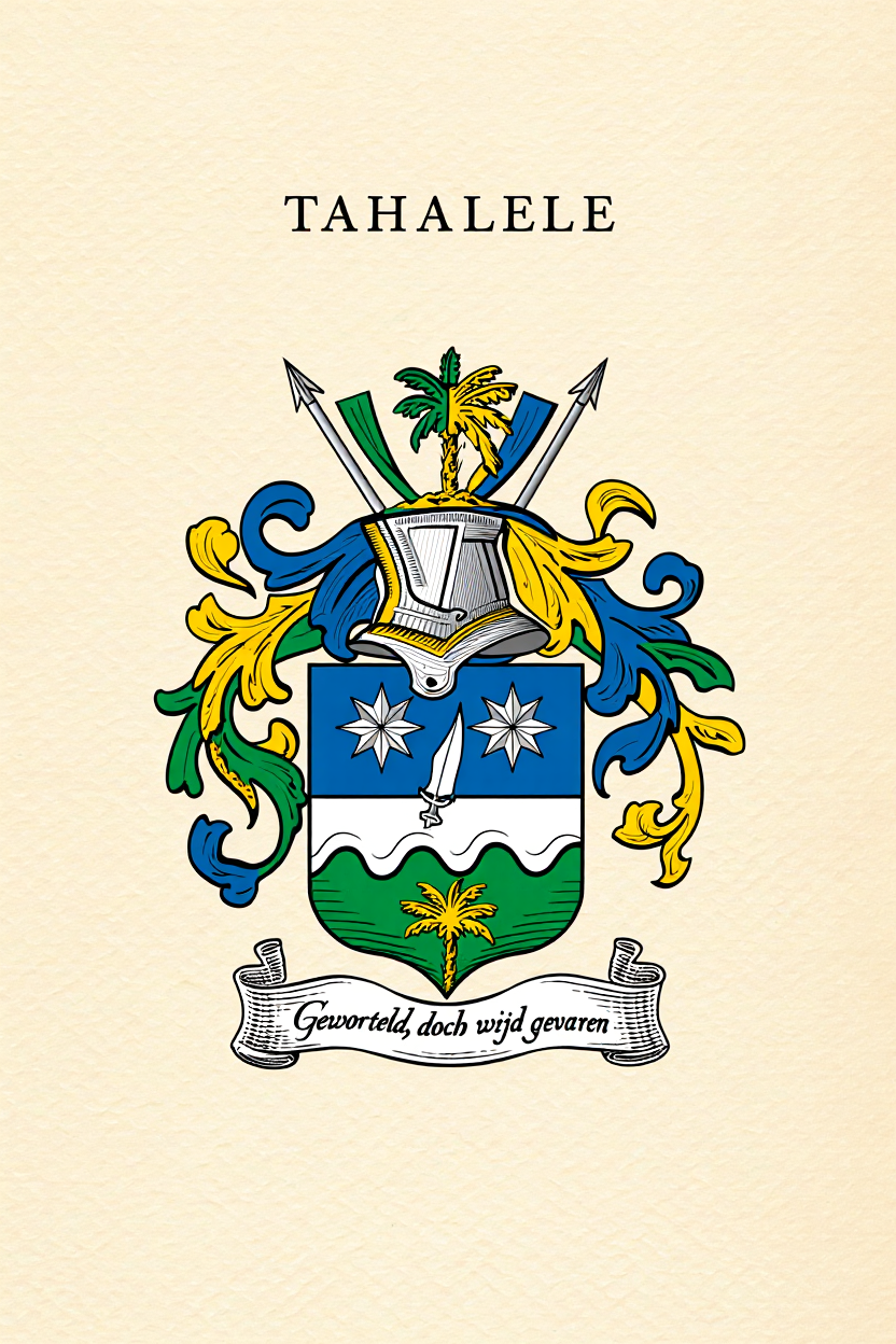 Familiewapen van de achternaam TAHALELE (vergrendeld)
