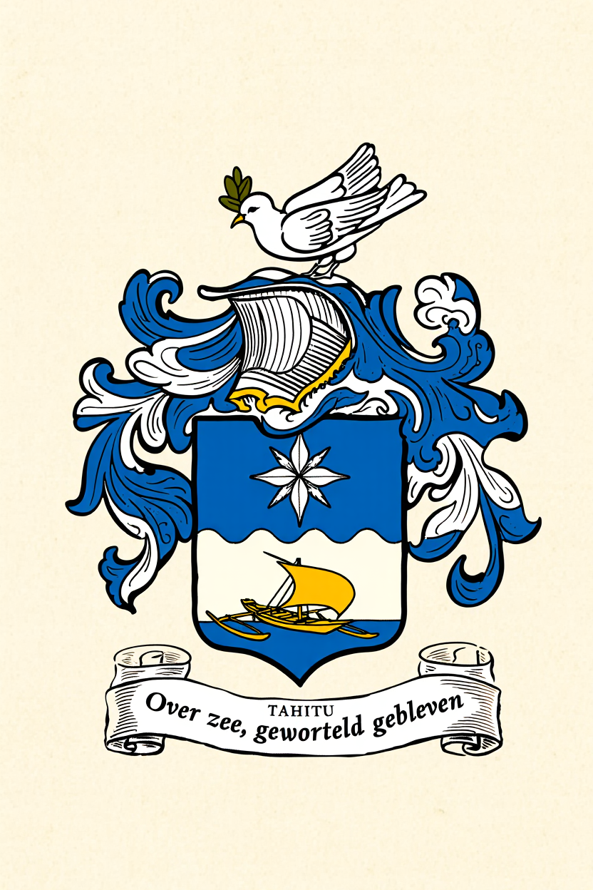 Familiewapen van de achternaam TAHITU (vergrendeld)