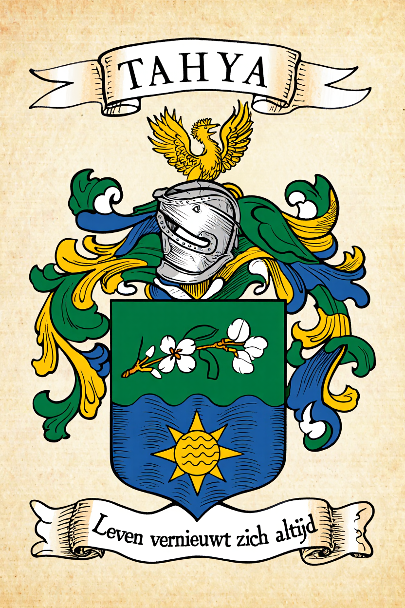 Familiewapen van de achternaam TAHYA (vergrendeld)