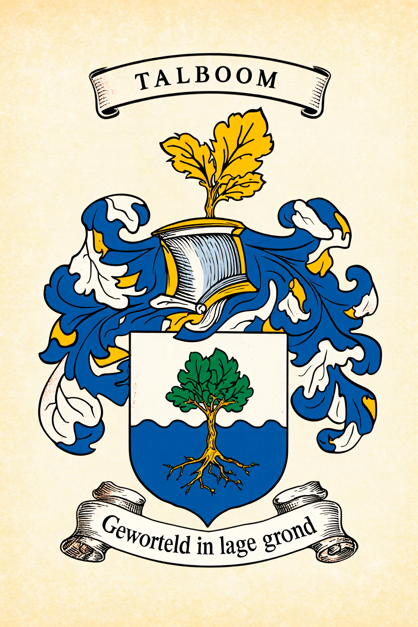 Familiewapen van de achternaam TALBOOM (vergrendeld)