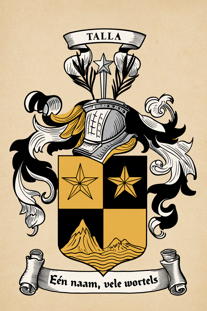 Familiewapen van de achternaam TALLA (vergrendeld)