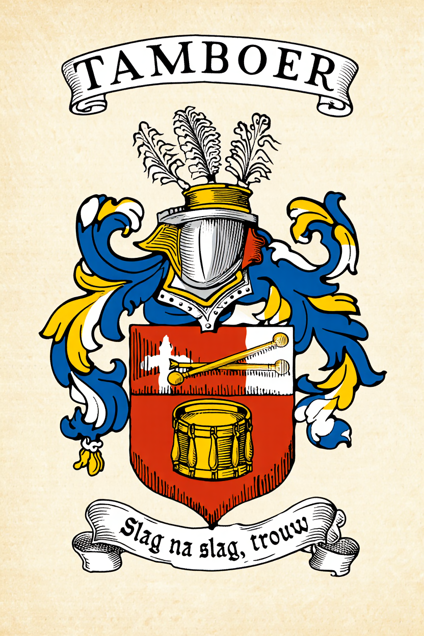 Familiewapen van de achternaam TAMBOER (vergrendeld)