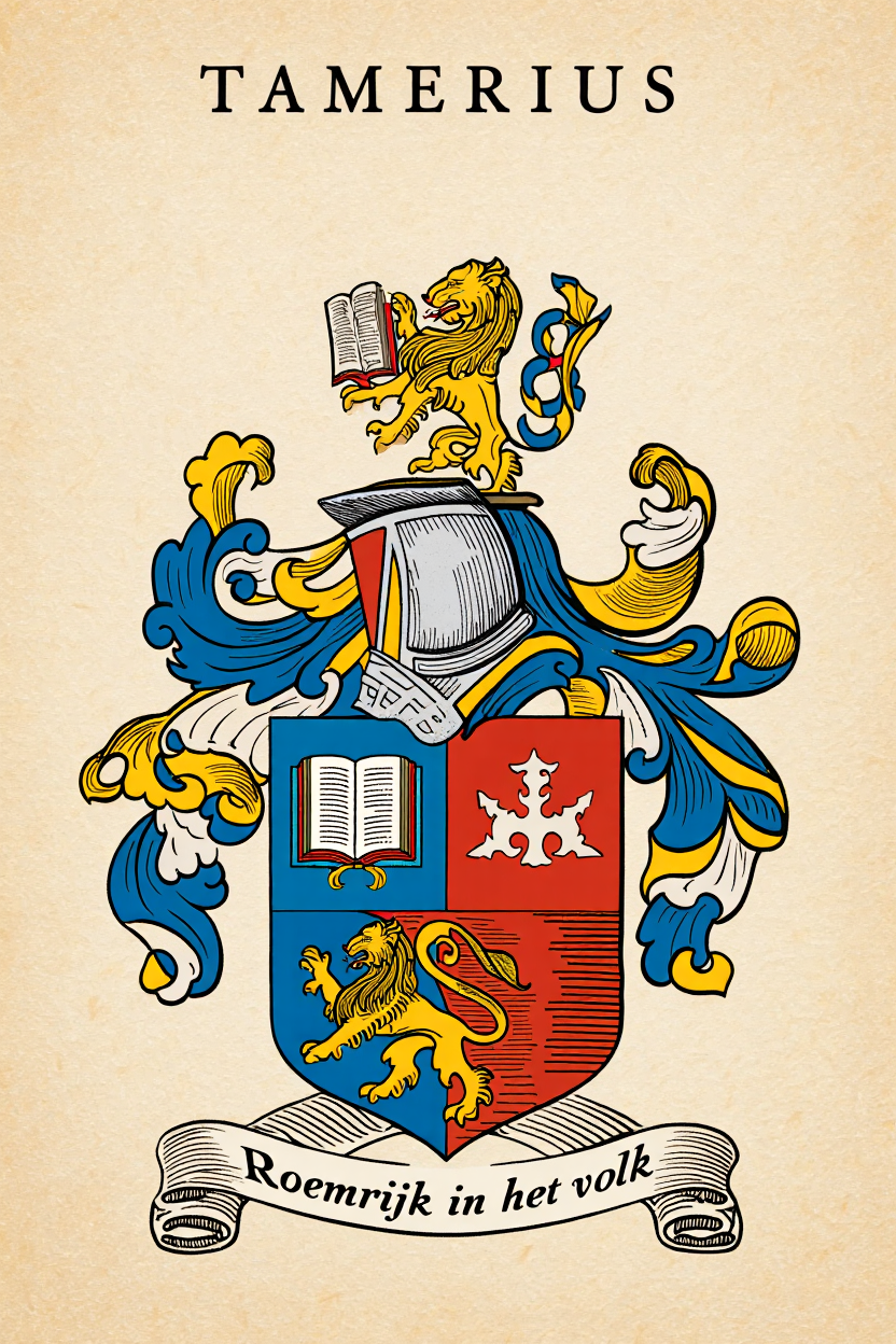 Familiewapen van de achternaam TAMERIUS (vergrendeld)