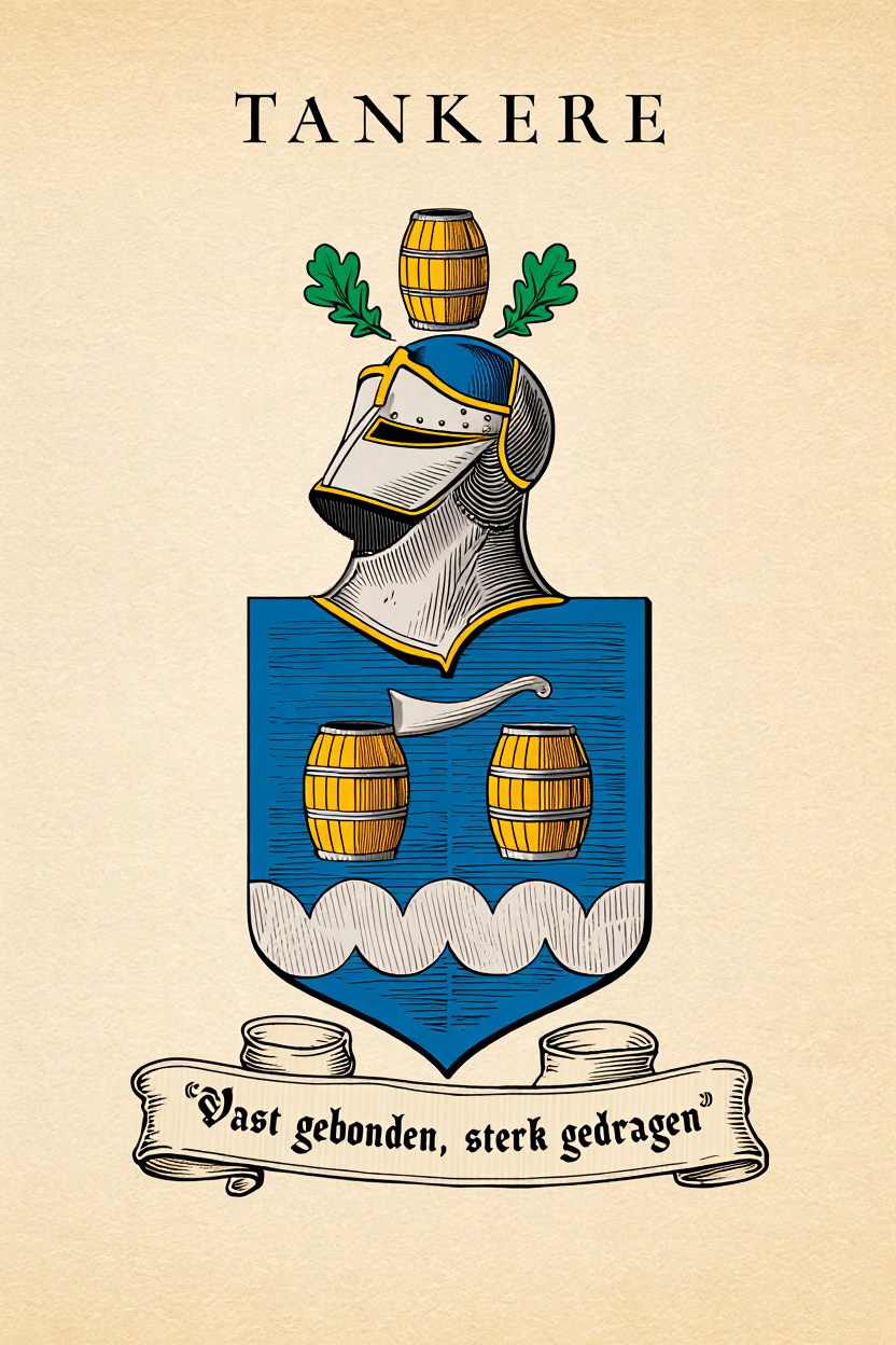 Familiewapen van de achternaam TANKERE (vergrendeld)