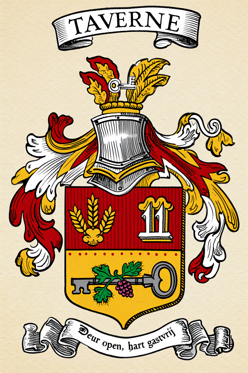 Familiewapen van de achternaam TAVERNE (vergrendeld)