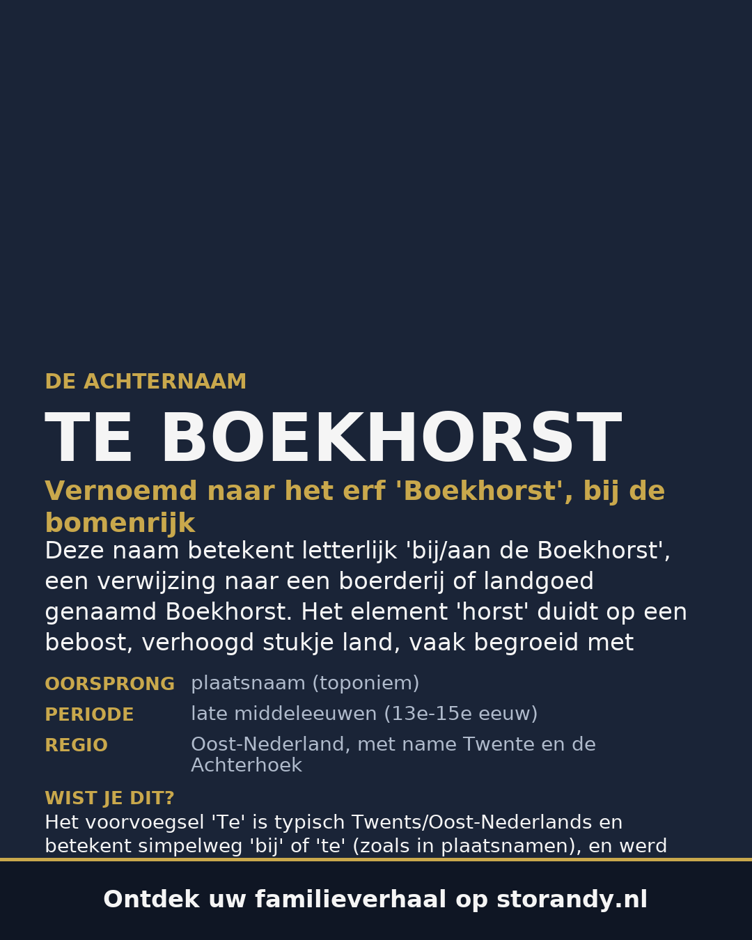 Familiewapen van de achternaam TE BOEKHORST