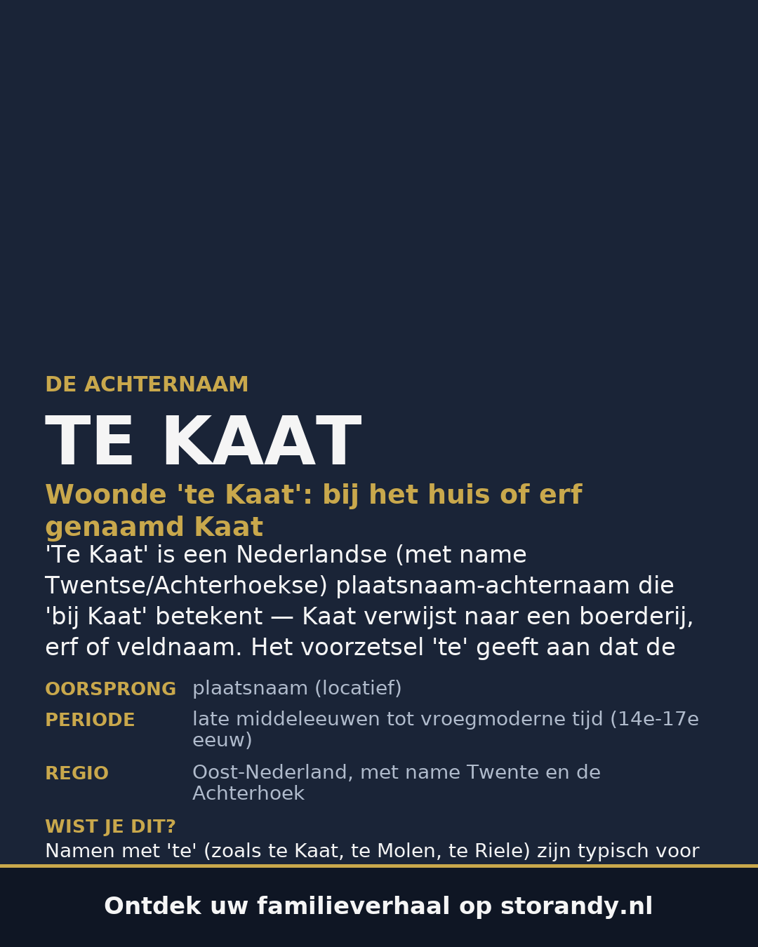 Familiewapen van de achternaam TE KAAT