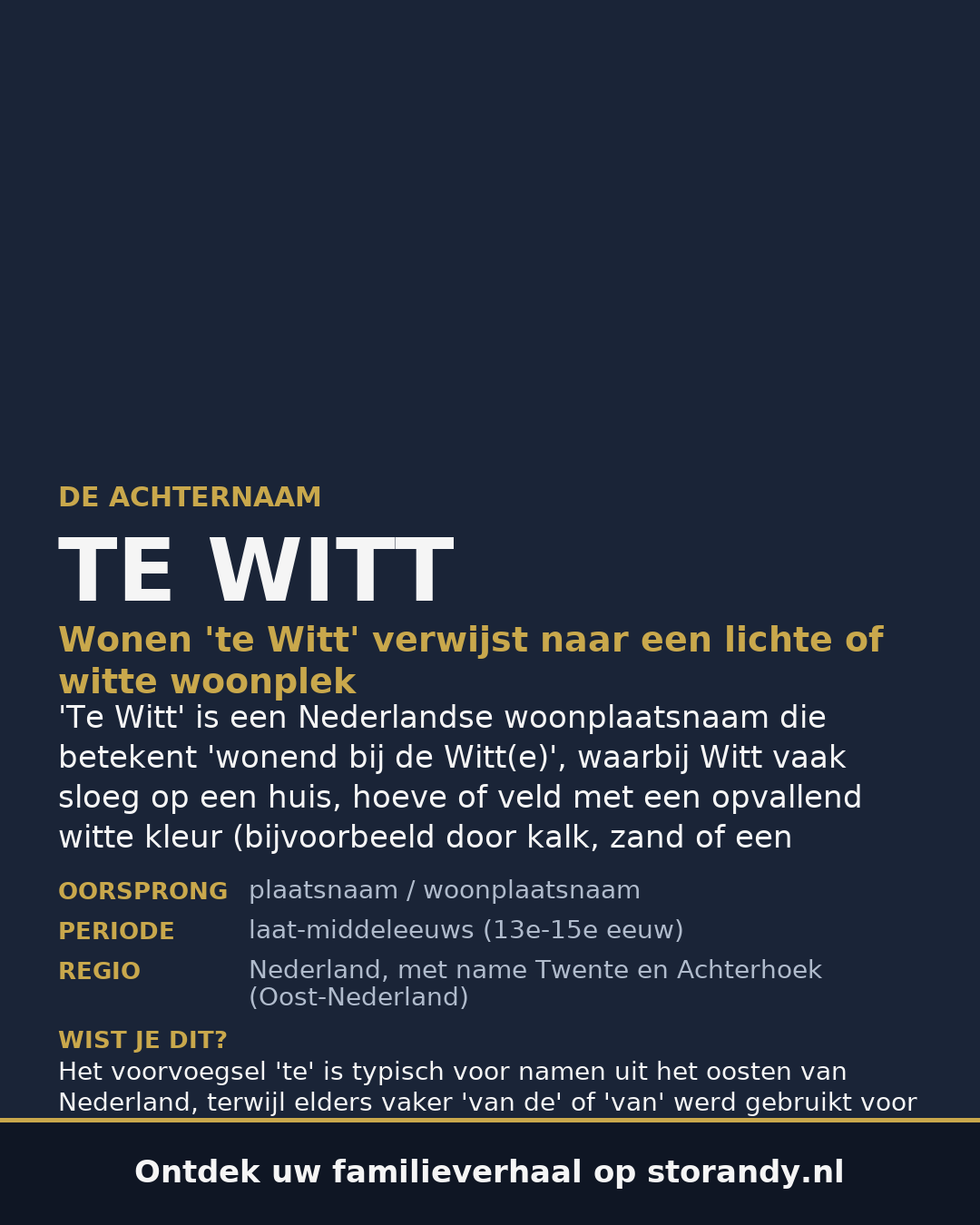 Familiewapen van de achternaam TE WITT