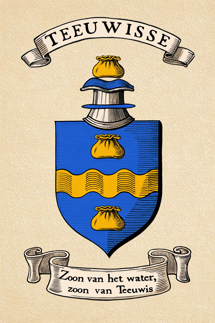Familiewapen van de achternaam TEEUWISSE (vergrendeld)