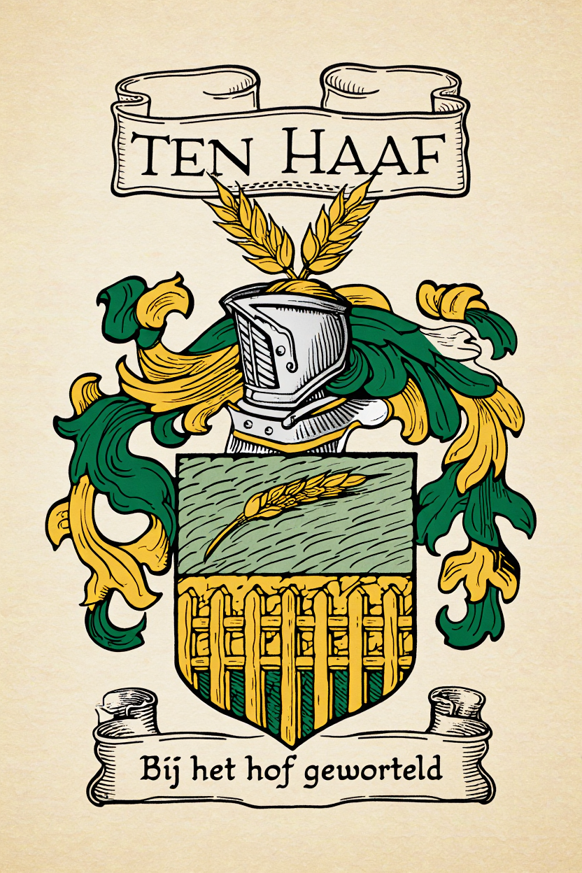 Familiewapen van de achternaam TEN HAAF