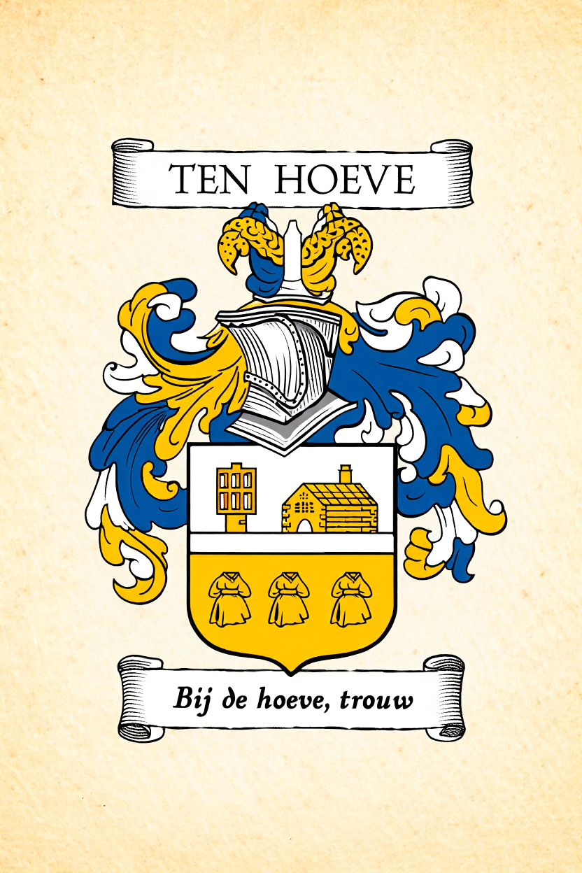 Familiewapen van de achternaam TEN HOEVE