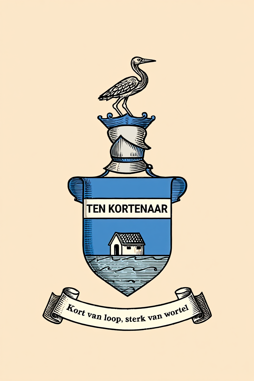 Familiewapen van de achternaam TEN KORTENAAR (vergrendeld)