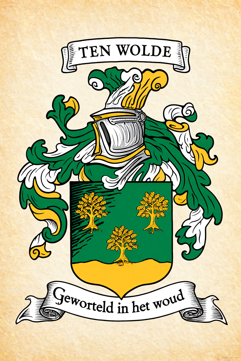 Familiewapen van de achternaam TEN WOLDE