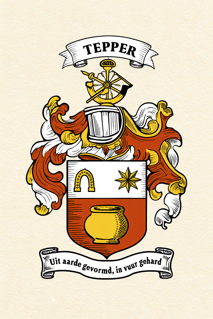 Familiewapen van de achternaam TEPPER (vergrendeld)
