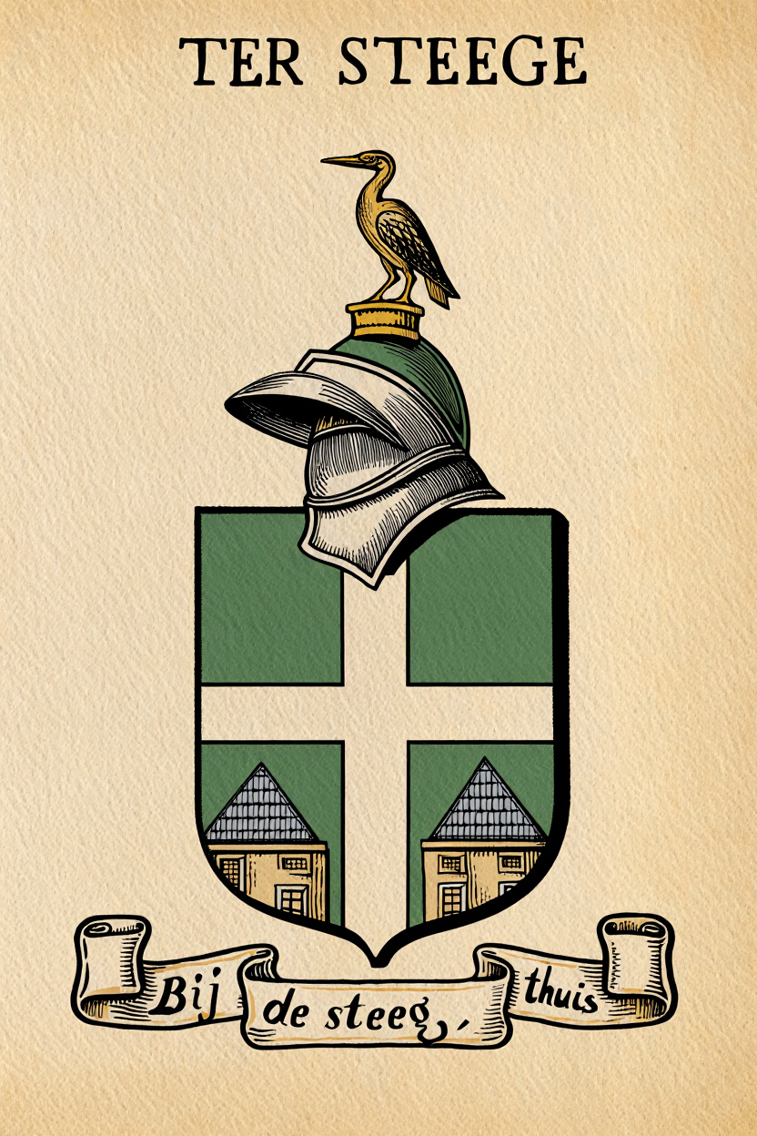 Familiewapen van de achternaam TER STEEGE (vergrendeld)