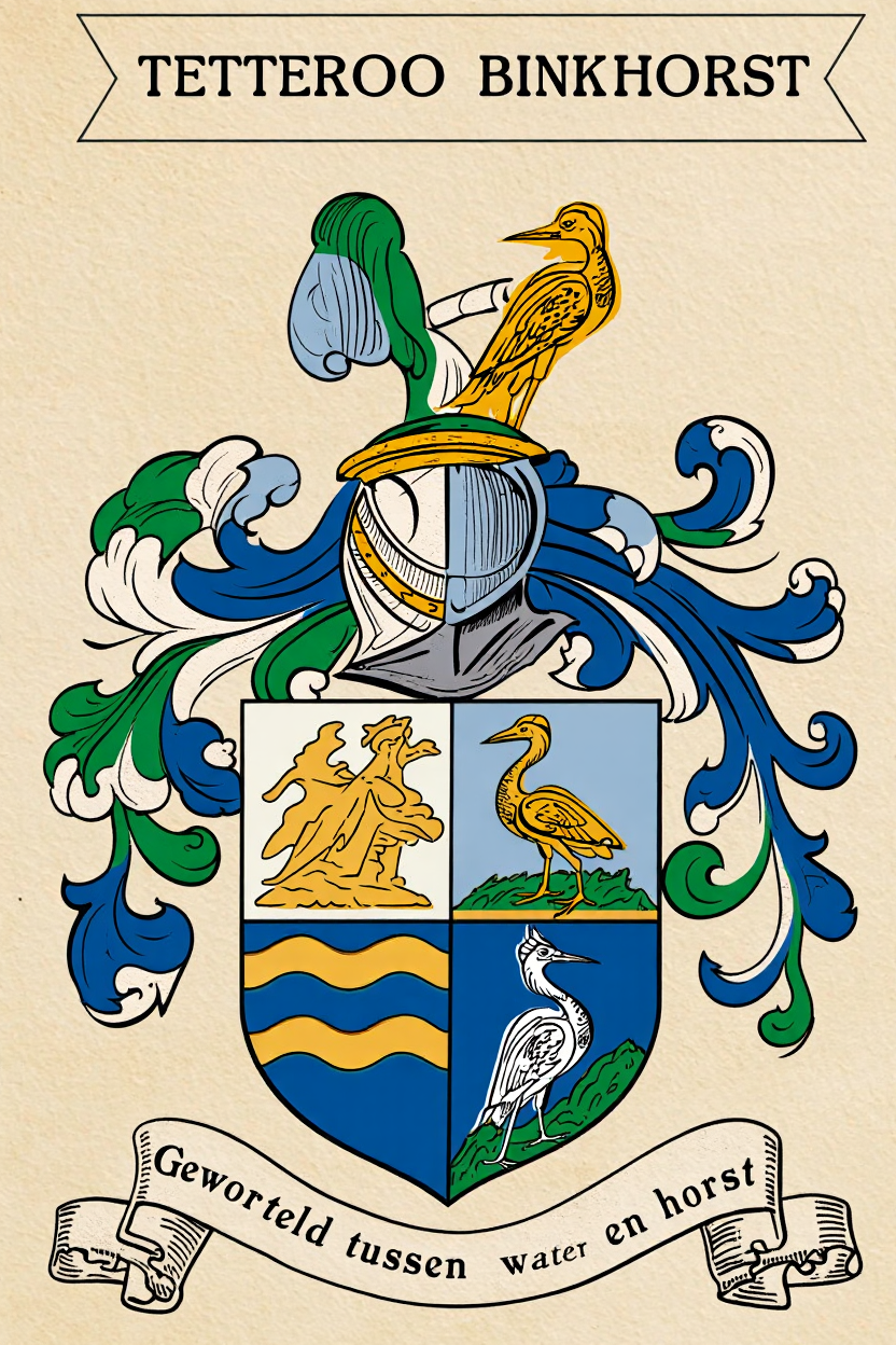 Familiewapen van de achternaam TETTEROO BINKHORST (vergrendeld)