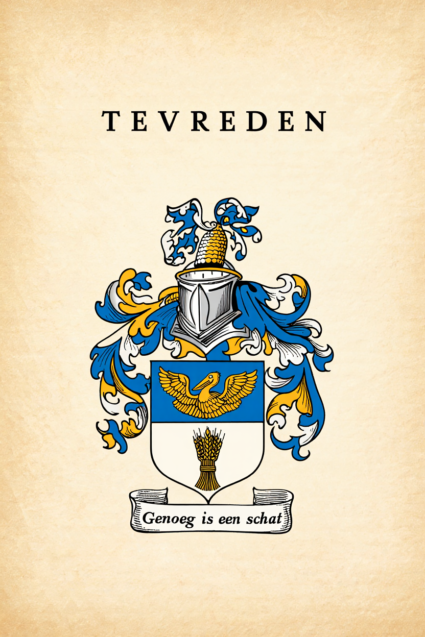Familiewapen van de achternaam TEVREDEN