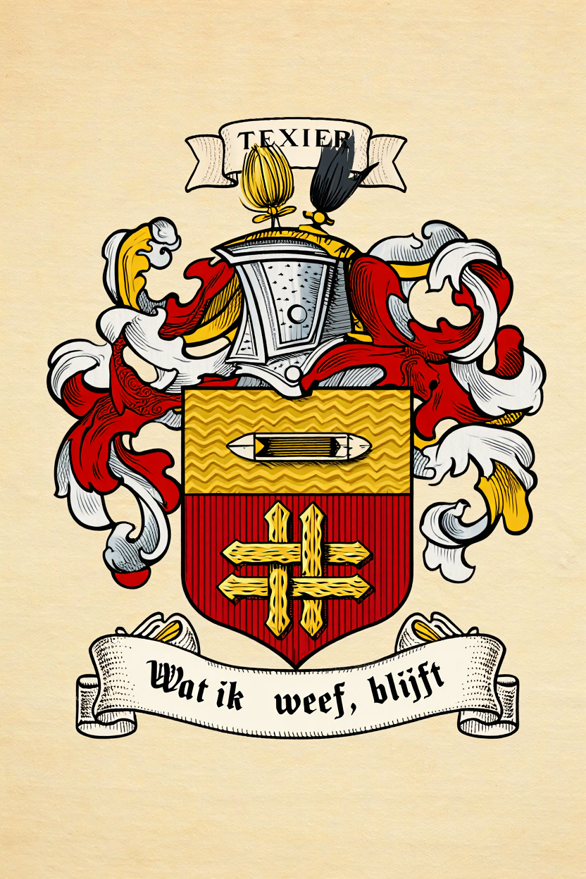 Familiewapen van de achternaam TEXIER (vergrendeld)