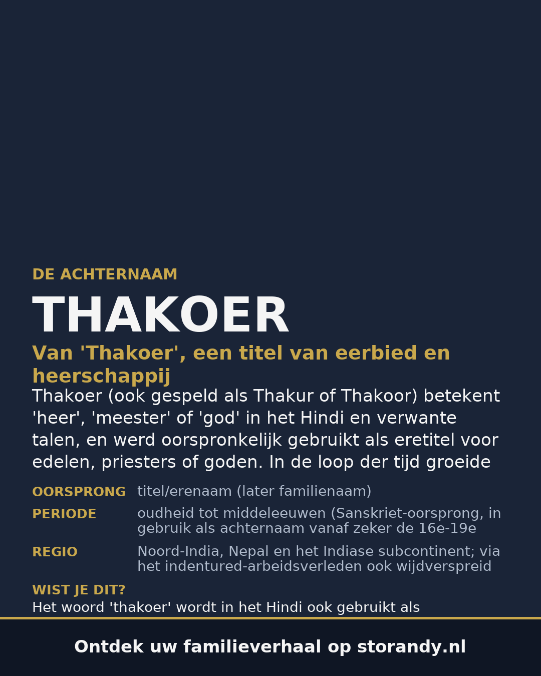 Familiewapen van de achternaam THAKOER