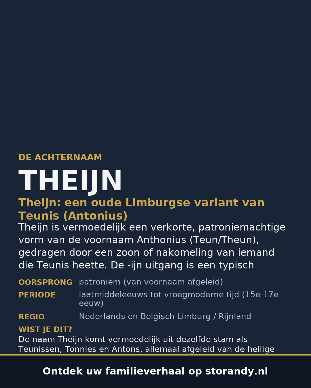 Familiewapen van de achternaam THEIJN