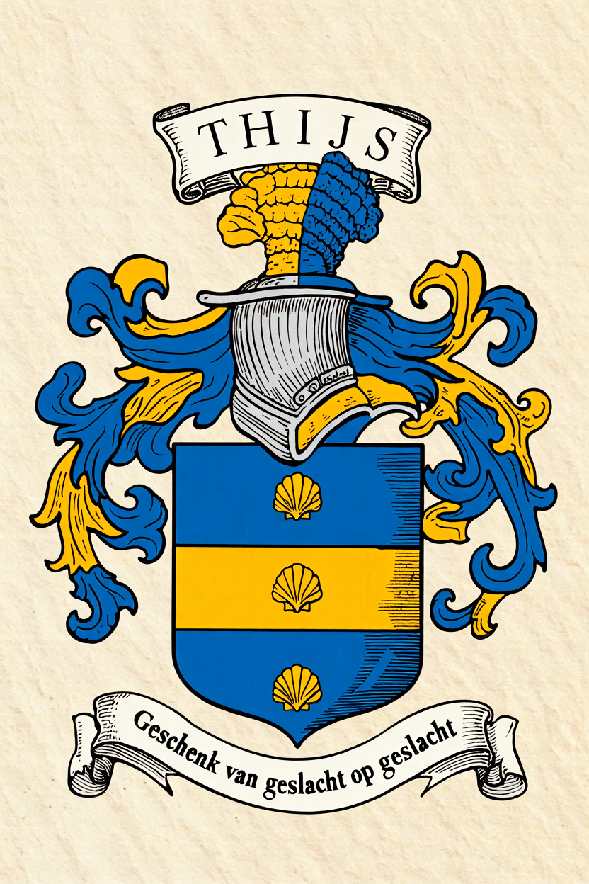 Familiewapen van de achternaam THIJS (vergrendeld)