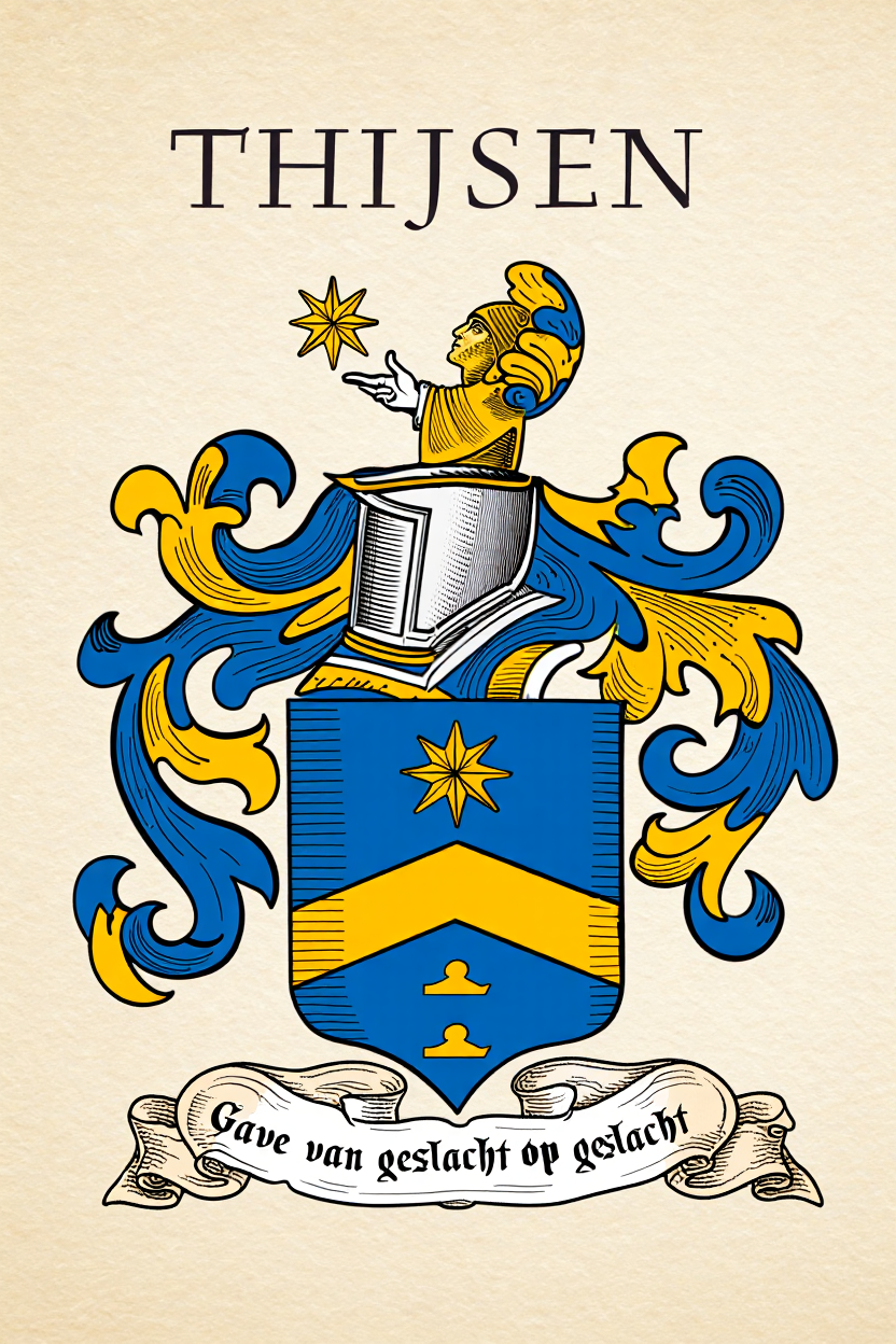 Familiewapen van de achternaam THIJSEN (vergrendeld)