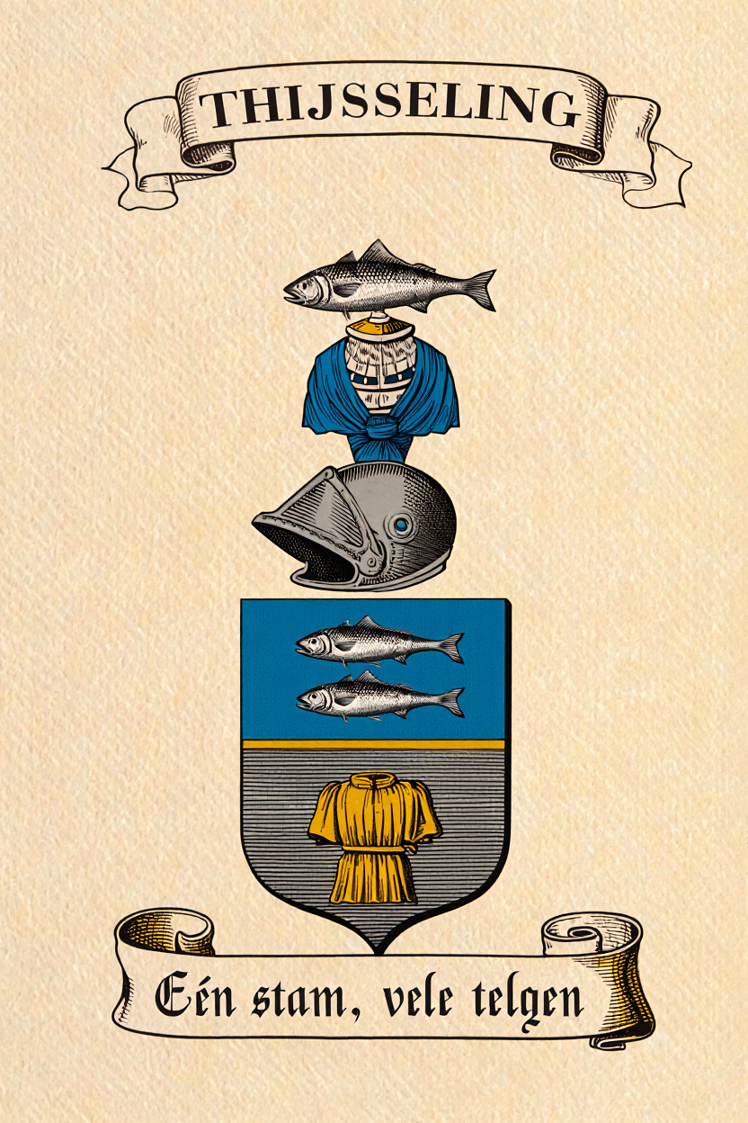 Familiewapen van de achternaam THIJSSELING (vergrendeld)