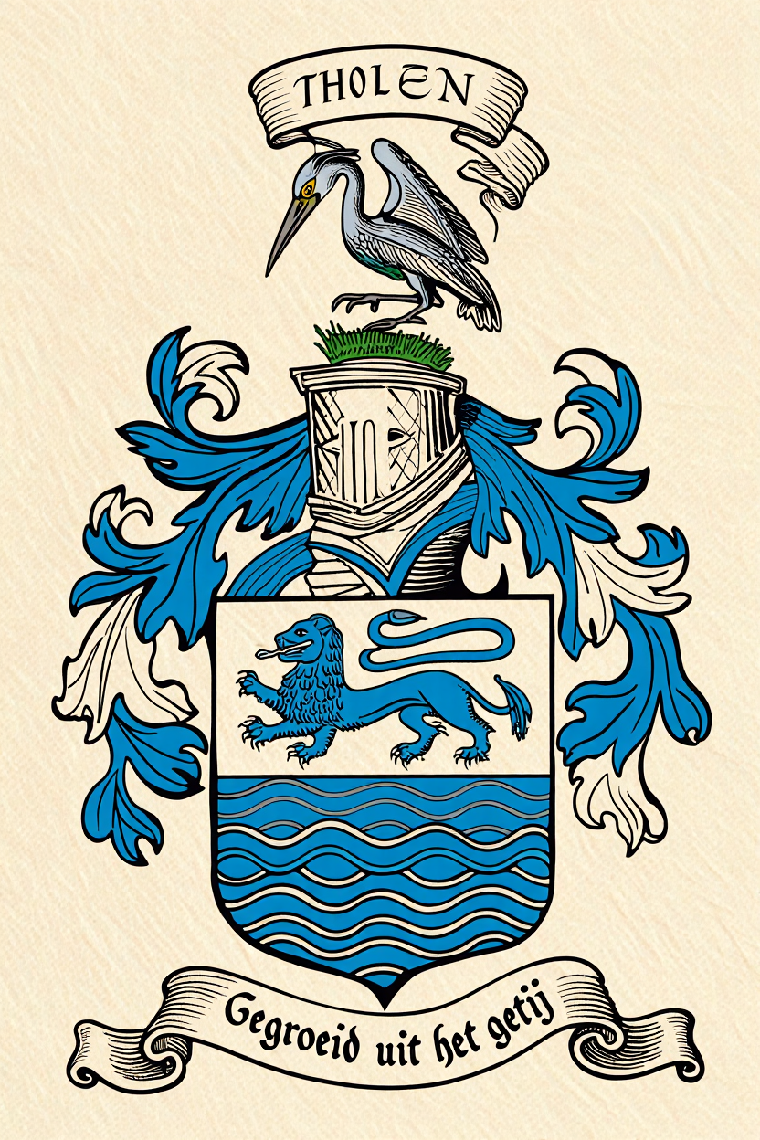 Familiewapen van de achternaam THOLEN (vergrendeld)