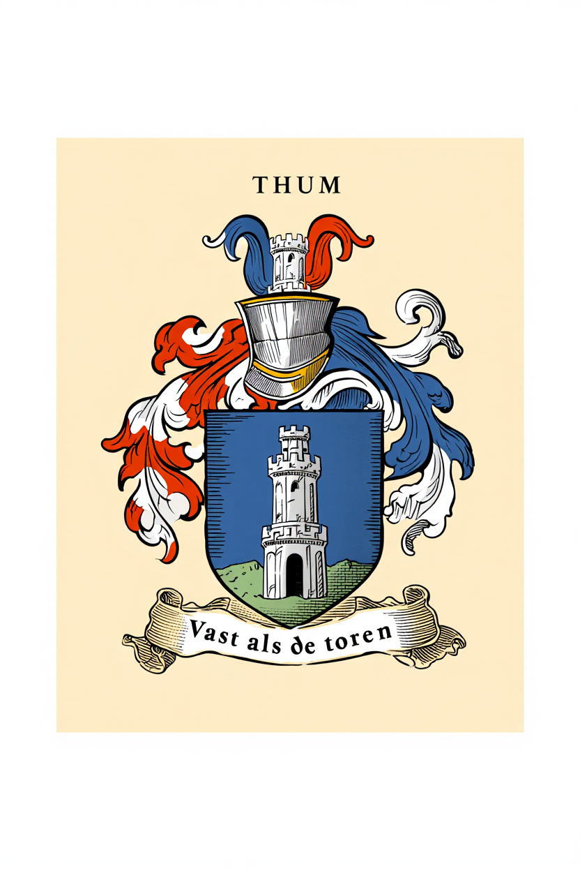 Familiewapen van de achternaam THUM (vergrendeld)