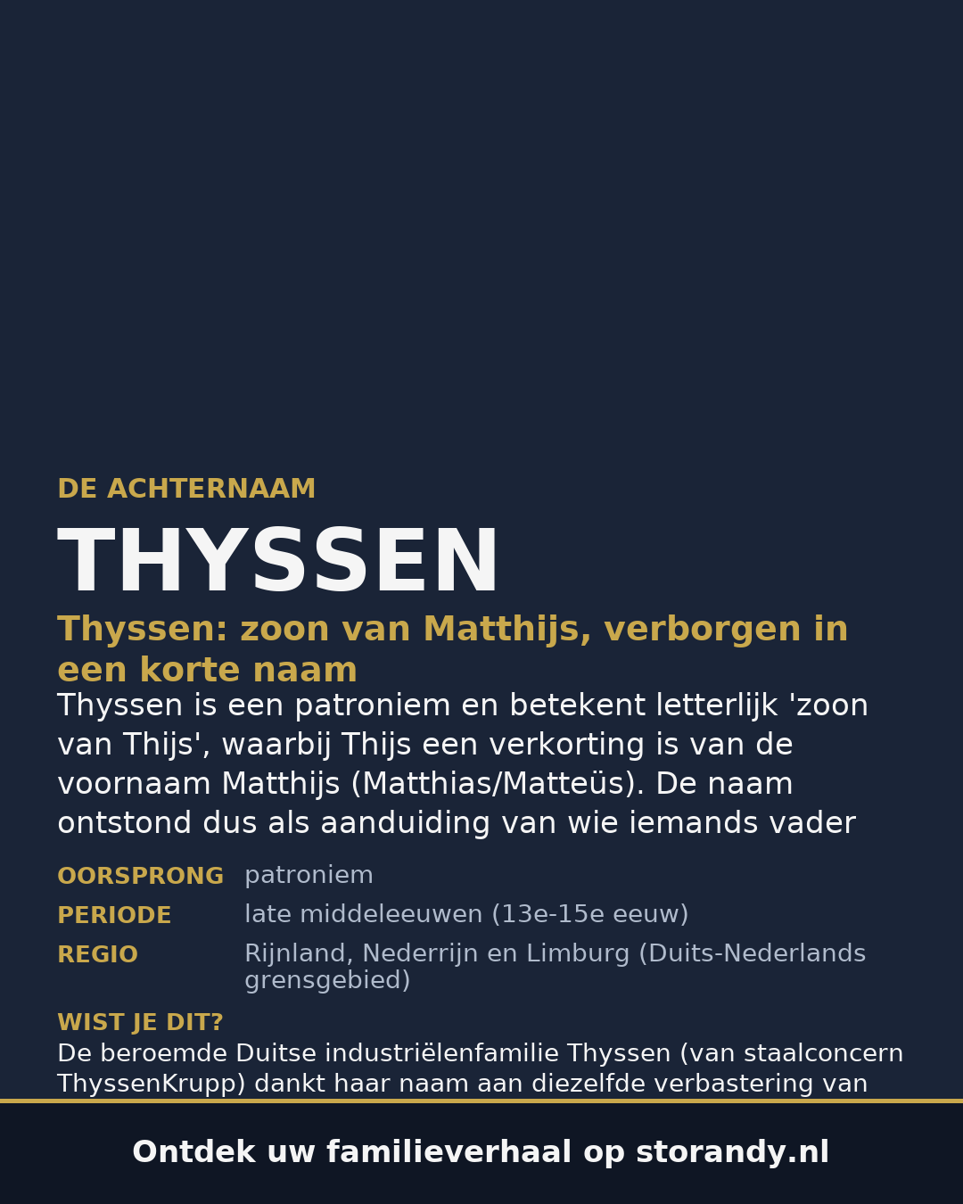 Familiewapen van de achternaam THYSSEN (vergrendeld)