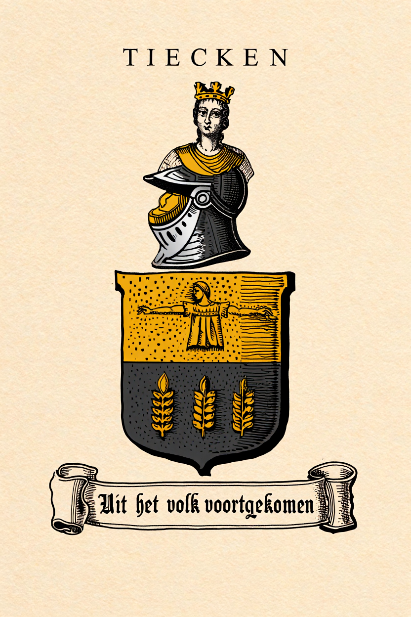 Familiewapen van de achternaam TIECKEN (vergrendeld)