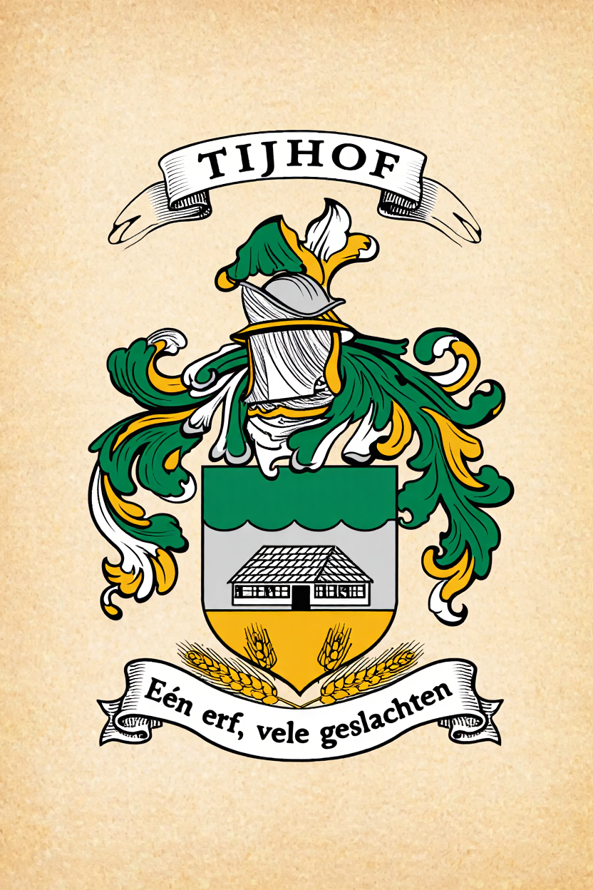 Familiewapen van de achternaam TIJHOF (vergrendeld)