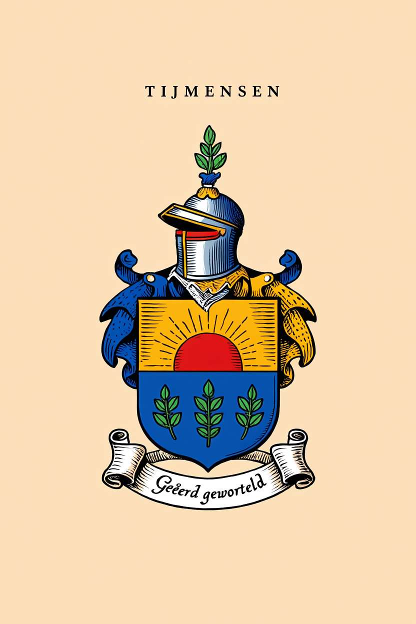 Familiewapen van de achternaam TIJMENSEN (vergrendeld)