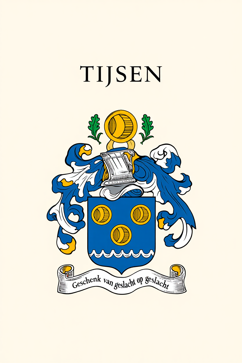 Familiewapen van de achternaam TIJSEN (vergrendeld)