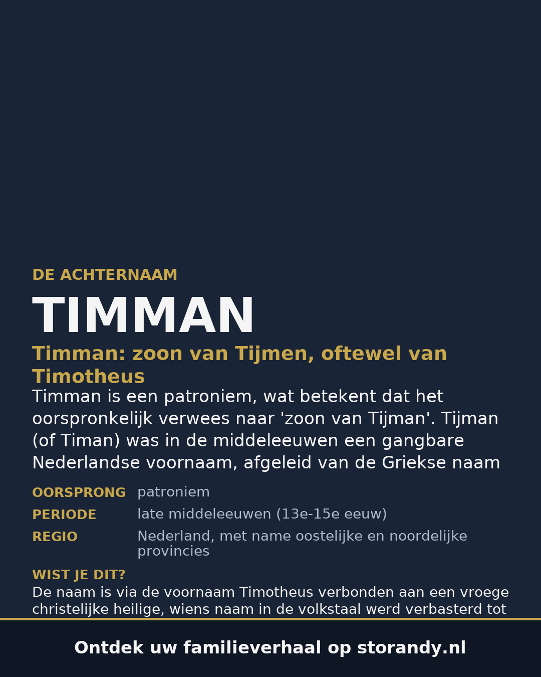 Familiewapen van de achternaam TIMMAN (vergrendeld)