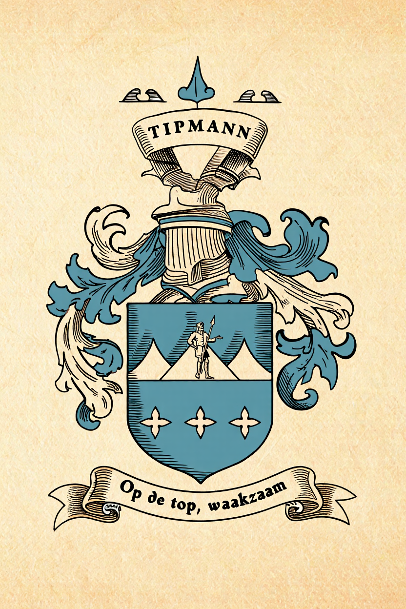 Familiewapen van de achternaam TIPMANN (vergrendeld)