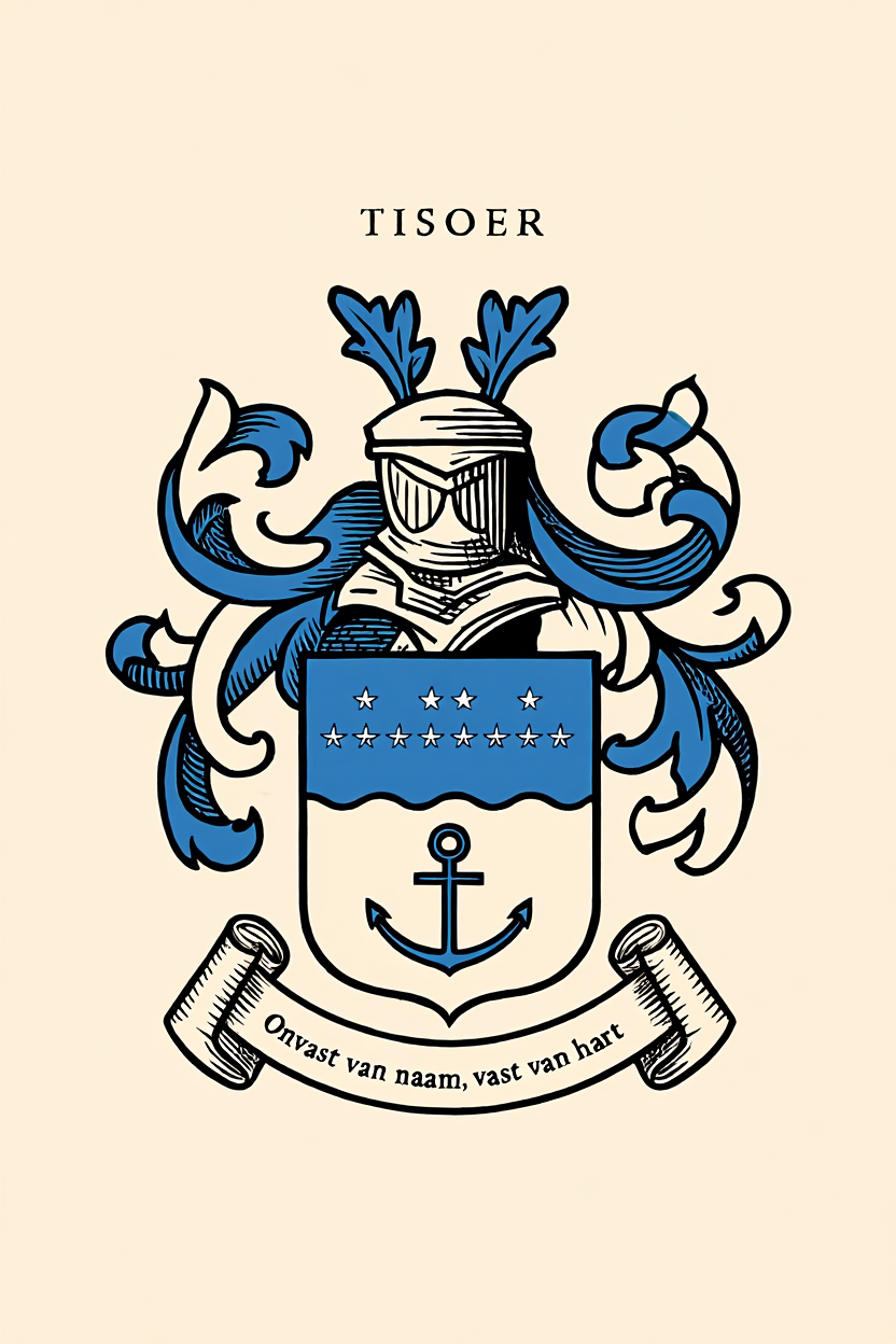 Familiewapen van de achternaam TISOER (vergrendeld)