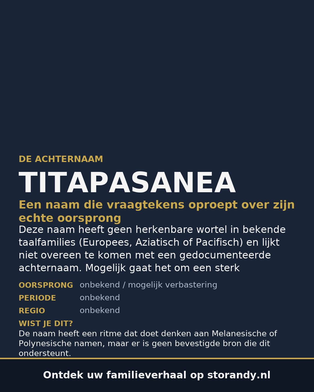 Familiewapen van de achternaam TITAPASANEA