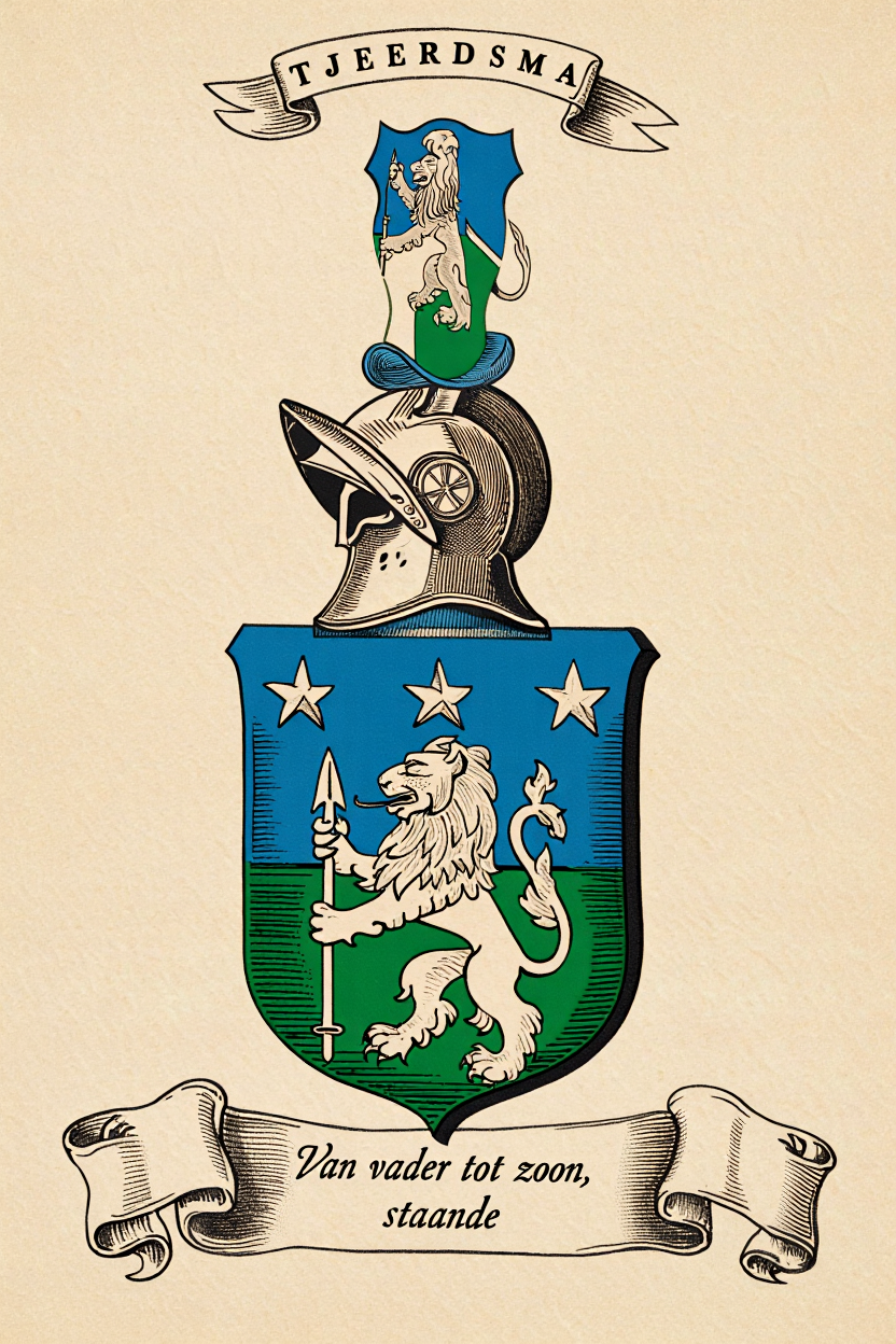 Familiewapen van de achternaam TJEERDSMA (vergrendeld)