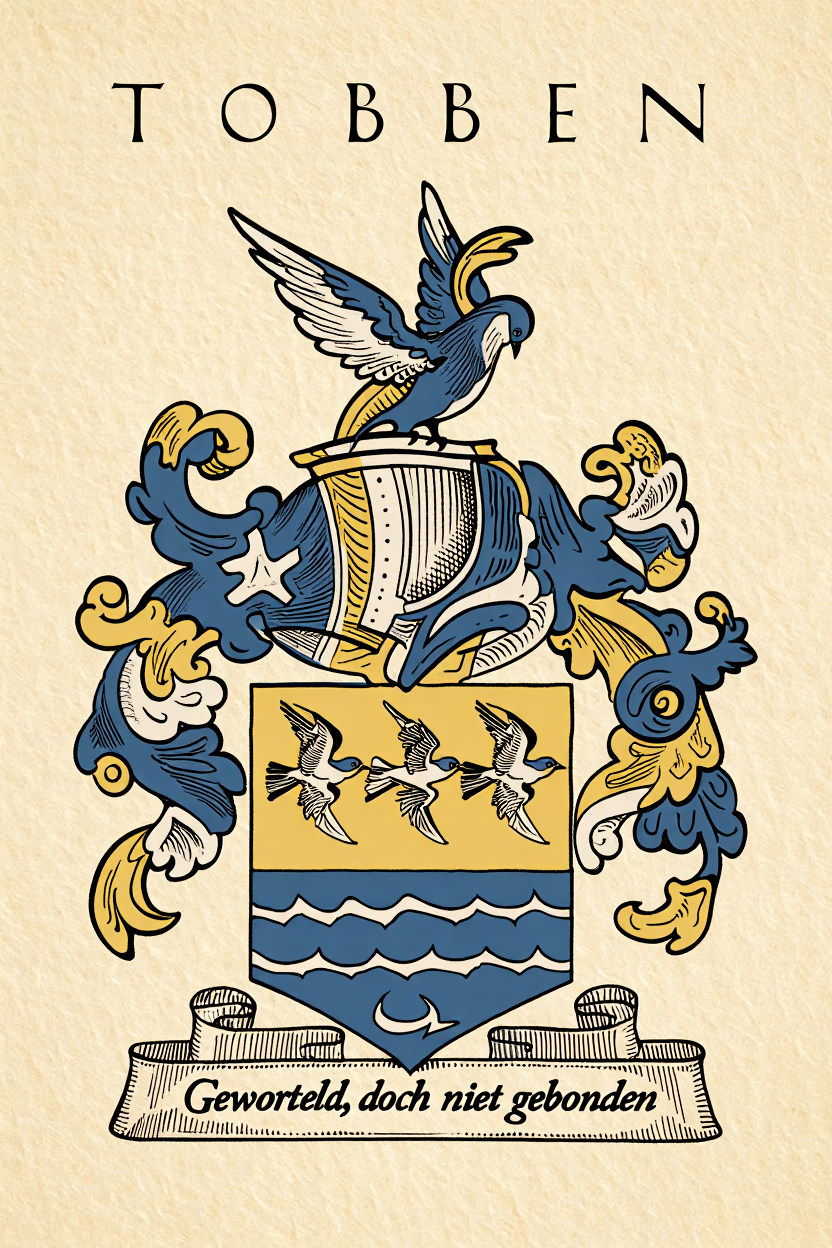 Familiewapen van de achternaam TOBBEN (vergrendeld)