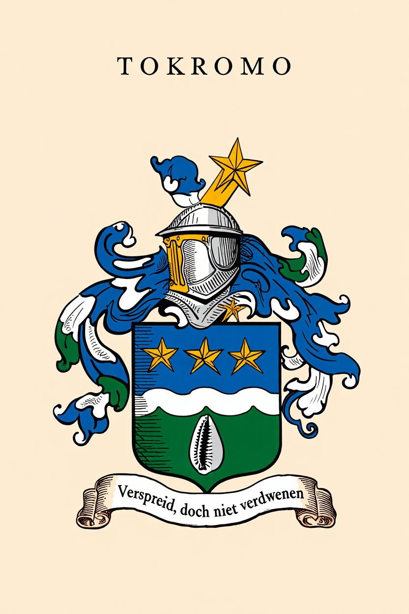Familiewapen van de achternaam TOKROMO (vergrendeld)