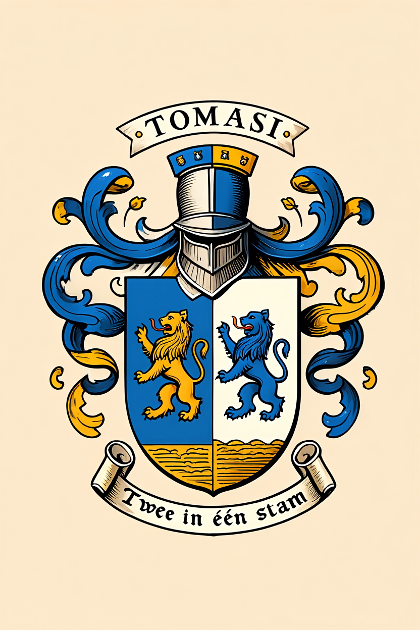 Familiewapen van de achternaam TOMASI (vergrendeld)