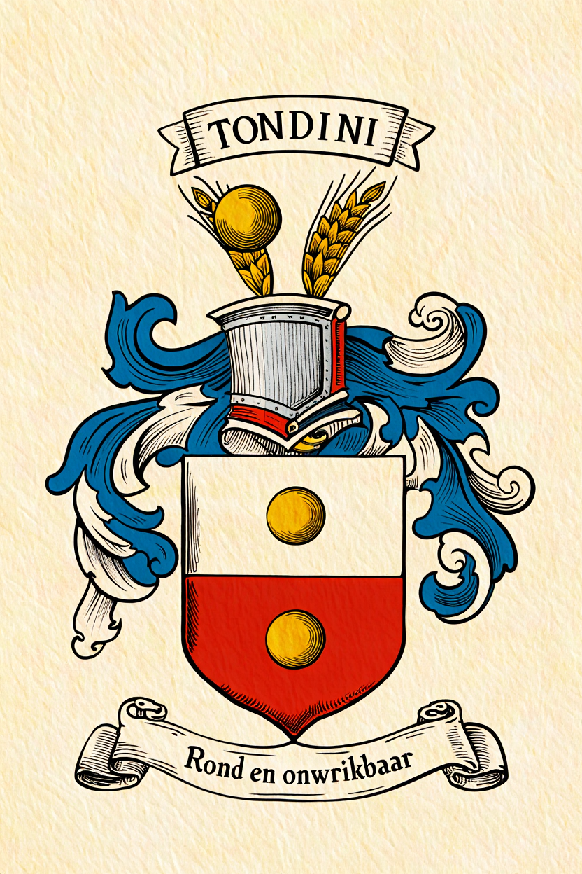 Familiewapen van de achternaam TONDINI (vergrendeld)