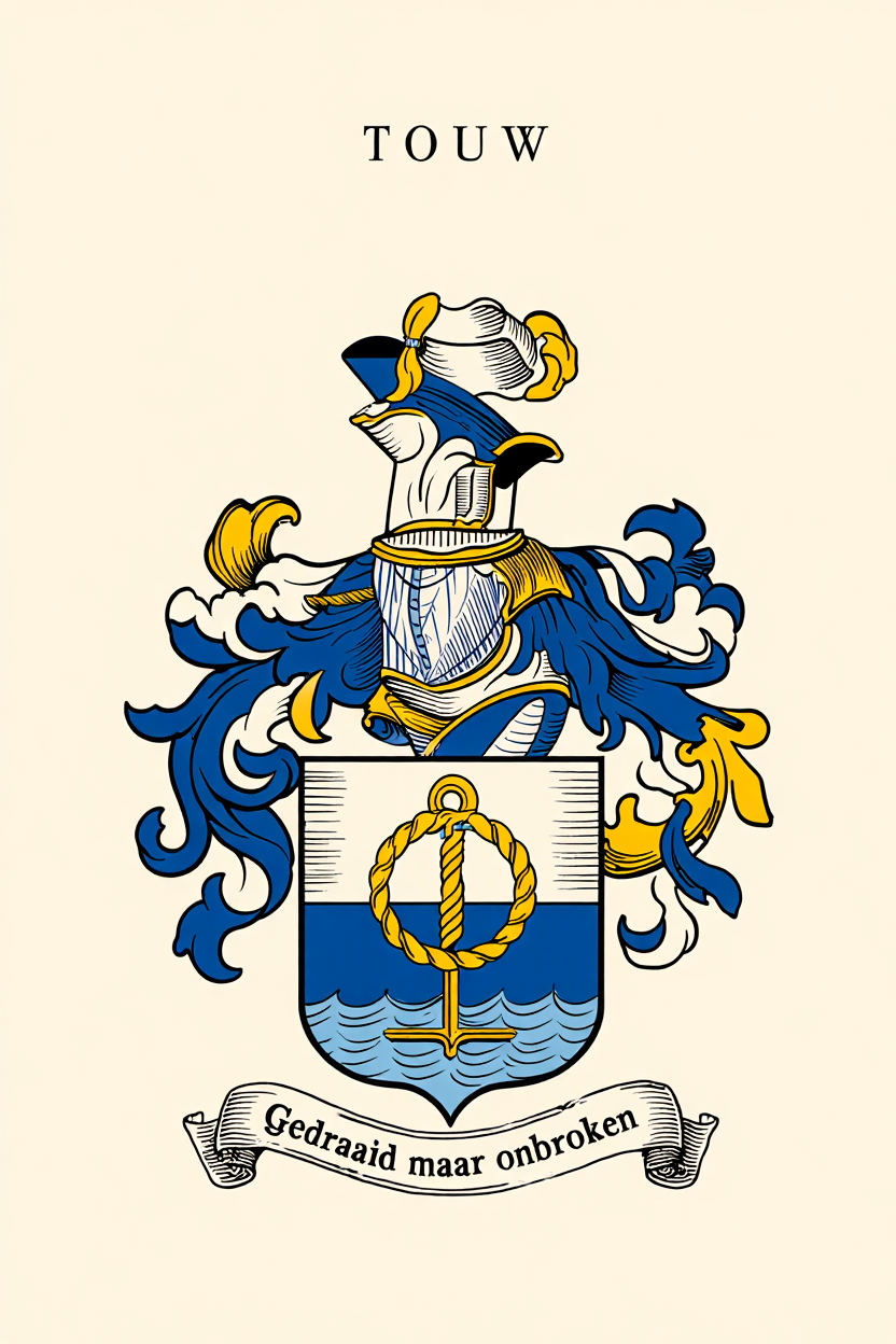 Familiewapen van de achternaam TOUW (vergrendeld)