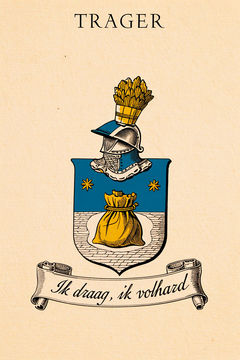 Familiewapen van de achternaam TRAGER (vergrendeld)