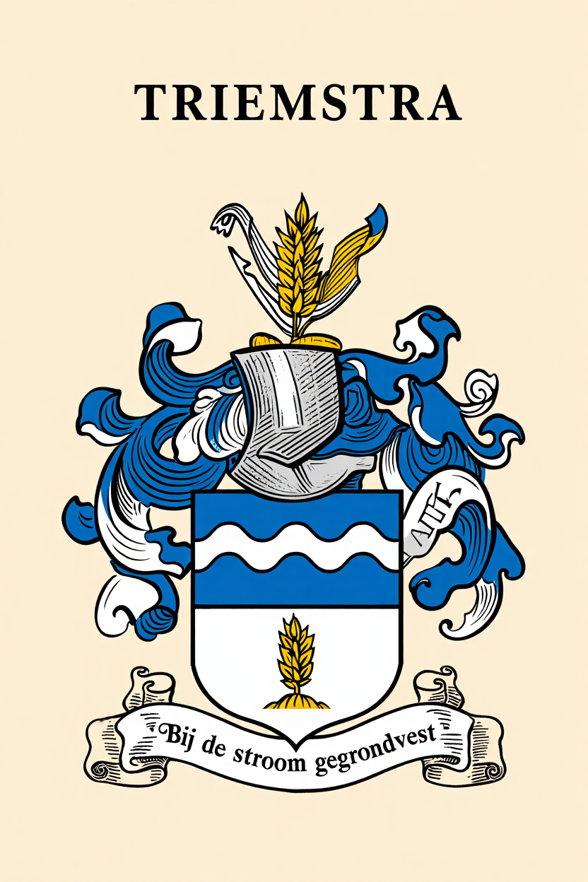 Familiewapen van de achternaam TRIEMSTRA (vergrendeld)