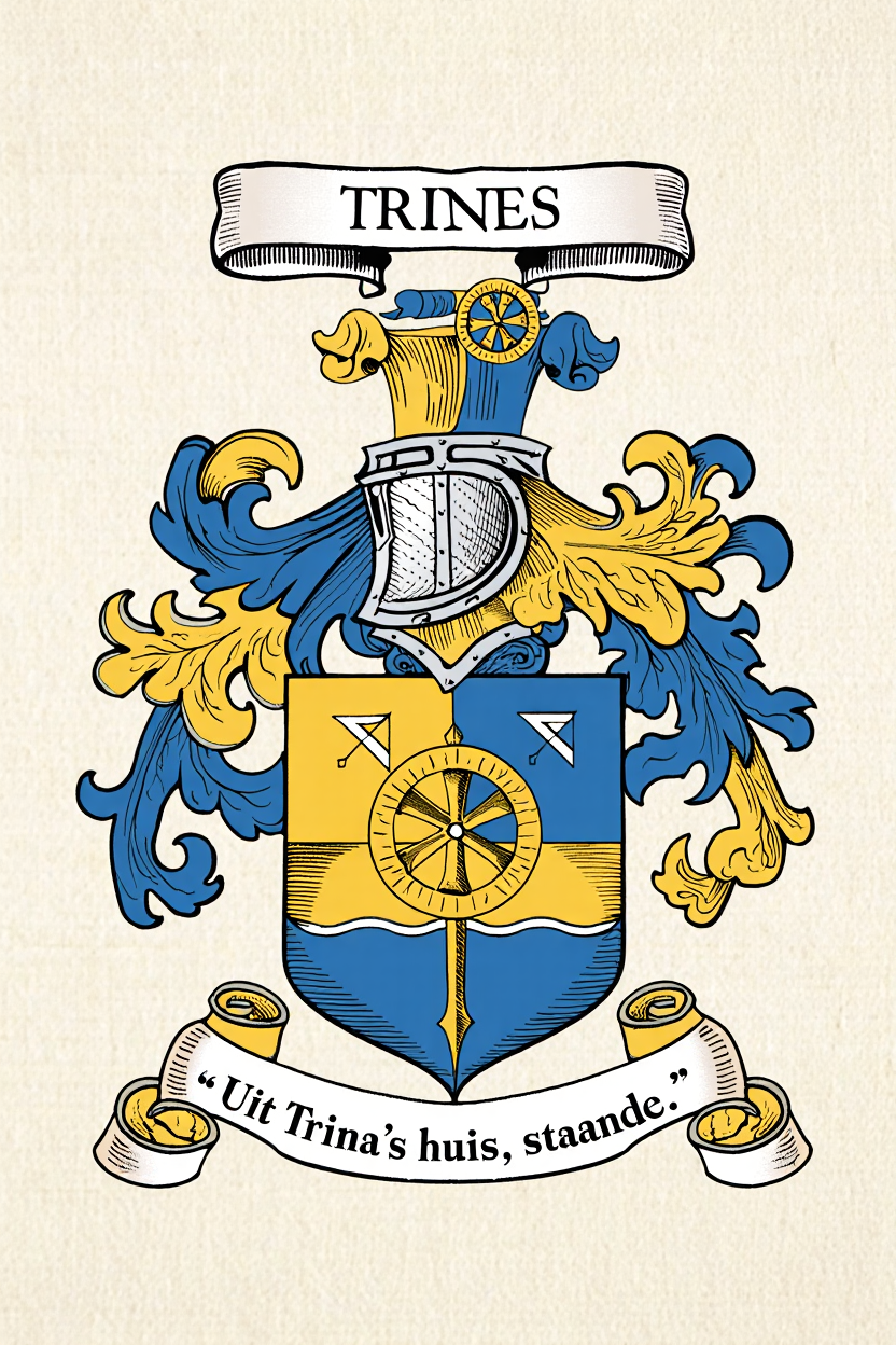 Familiewapen van de achternaam TRINES (vergrendeld)