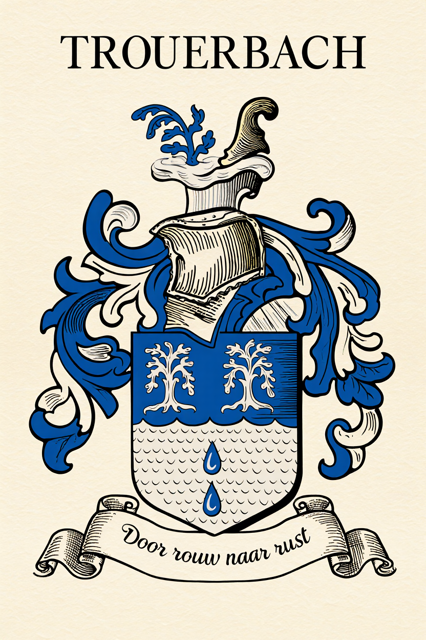 Familiewapen van de achternaam TROUERBACH (vergrendeld)