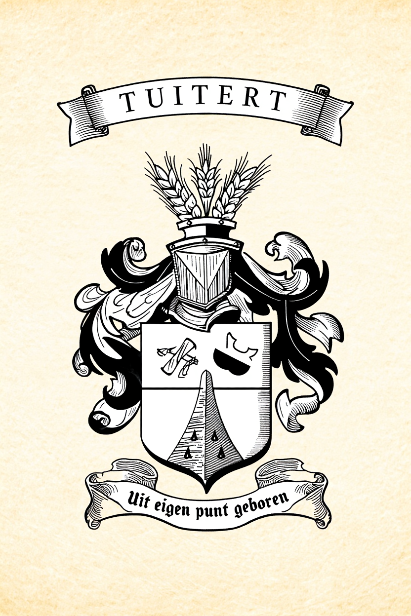 Familiewapen van de achternaam TUITERT (vergrendeld)